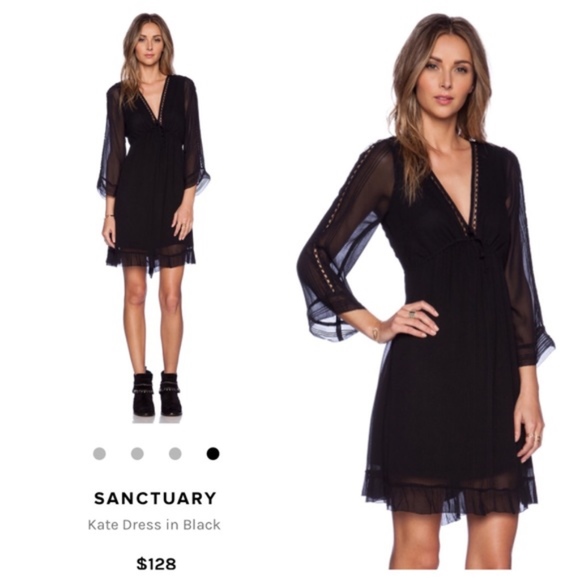 Sanctuary Dresses & Skirts - FESTIVAL!! Sanctuary Dress Black Long Sleeve